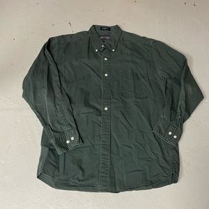 Green Casual Button Down